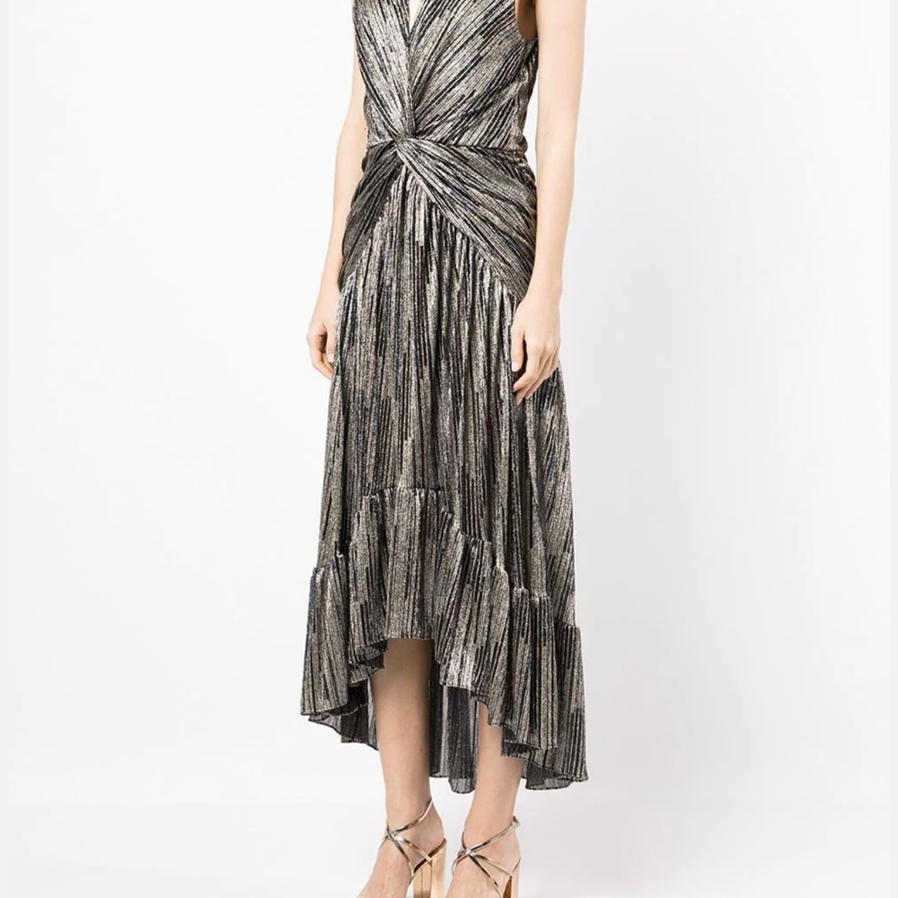 Anthropologie Misa Los Angeles metallic high low dress - Picture 5 of 9